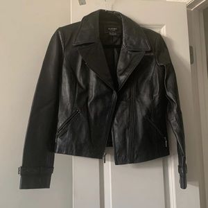 Black faux leather jacket